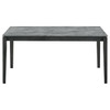 Stevie Rectangular Faux Marble Top Dining Table Grey and Black / CS-115111SLT