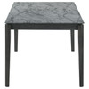 Stevie Rectangular Faux Marble Top Dining Table Grey and Black / CS-115111SLT