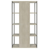 Loomis 4-shelf Bookcase Whitewashed Grey / CS-805884