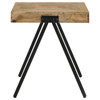 Avery Square Solid Mango Wood Side End Table Natural / CS-724317