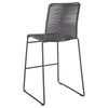 Jerome Upholstered Bar Stools with Footrest (Set of 2) Charcoal and Gunmetal / CS-192064