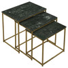 Medora 3-piece Nesting Table with Marble Top / CS-936017