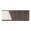 Nova Domus Cairo - Modern Grey Elm and White/Grey Marble Pattern Buffet / VGAC-CAIRO-GR-BF