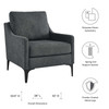 Corland Upholstered Fabric Armchair / EEI-6023