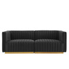 Conjure Channel Tufted Performance Velvet Loveseat / EEI-5842