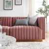 Conjure Channel Tufted Performance Velvet Loveseat / EEI-5842