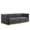 Conjure Channel Tufted Performance Velvet Loveseat / EEI-5842