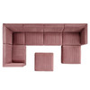 Sanguine Channel Tufted Performance Velvet 7-Piece Left-Facing Modular Sectional Sofa / EEI-5840