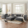 Sanguine 7-Piece Channel Tufted Performance Velvet Left-Facing Modular Sectional Sofa / EEI-5840