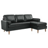 Valour 78" Leather Apartment Sectional Sofa / EEI-5872