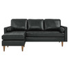 Valour 78" Leather Apartment Sectional Sofa / EEI-5872
