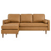 Valour 78" Leather Apartment Sectional Sofa / EEI-5872