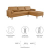 Valour 98" Leather Sectional Sofa / EEI-5873