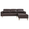 Valour 98" Leather Sectional Sofa / EEI-5873