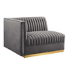 Sanguine Channel Tufted Performance Velvet Modular Sectional Sofa Left-Arm Chair / EEI-6031