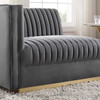 Sanguine Channel Tufted Performance Velvet Modular Sectional Sofa Left-Arm Chair / EEI-6031