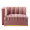Sanguine Channel Tufted Performance Velvet Modular Sectional Sofa Left-Arm Chair / EEI-6031