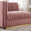 Sanguine Channel Tufted Performance Velvet Modular Sectional Sofa Left-Arm Chair / EEI-6031