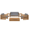 Carlsbad 6-Piece Teak Wood Outdoor Patio Set / EEI-5836