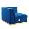 Sanguine Channel Tufted Performance Velvet Modular Sectional Sofa Right-Arm Chair / EEI-6032