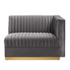 Sanguine Channel Tufted Performance Velvet Modular Sectional Sofa Right-Arm Chair / EEI-6032