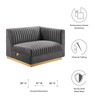 Sanguine Channel Tufted Performance Velvet Modular Sectional Sofa Right-Arm Chair / EEI-6032