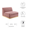 Sanguine Channel Tufted Performance Velvet Modular Sectional Sofa Armless Chair / EEI-6033