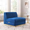 Sanguine Channel Tufted Performance Velvet Modular Sectional Sofa Armless Chair / EEI-6033
