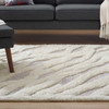 Whimsical Current Abstract Wavy Striped 5x8 Shag Area Rug / R-1155-58