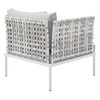 Harmony 7-Piece  Sunbrella® Basket Weave Outdoor Patio Aluminum Sectional Sofa Set / EEI-4934