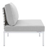 Harmony 7-Piece  Sunbrella® Basket Weave Outdoor Patio Aluminum Sectional Sofa Set / EEI-4934