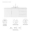 Vitality 48" Double or Single Sink Compatible (Not Included) Bathroom Vanity Cabinet / EEI-4895