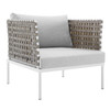 Harmony 8-Piece  Sunbrella® Basket Weave Outdoor Patio Aluminum Seating Set / EEI-4947
