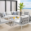 Harmony 8-Piece  Sunbrella® Outdoor Patio All Mesh Sectional Sofa Set / EEI-4941