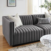 Conjure Channel Tufted Performance Velvet Loveseat / EEI-5764