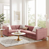 Sanguine Channel Tufted Performance Velvet 4-Piece Left-Facing Modular Sectional Sofa / EEI-5830