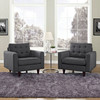 Empress Armchair Upholstered Fabric Set of 2 / EEI-1283