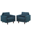 Empress Armchair Upholstered Fabric Set of 2 / EEI-1283