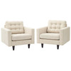 Empress Armchair Upholstered Fabric Set of 2 / EEI-1283