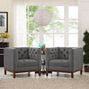 Panache Living Room Set Upholstered Fabric Set of 2 / EEI-2436