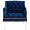 Proverbial Tufted Button Accent Performance Velvet Armchair / EEI-3413