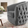 Rogue Swivel Performance Velvet Armchair / EEI-3434