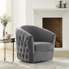 Rogue Swivel Performance Velvet Armchair / EEI-3434