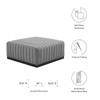 Conjure Channel Tufted Upholstered Fabric Ottoman / EEI-5501