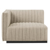 Conjure Channel Tufted Upholstered Fabric Left-Arm Chair / EEI-5491