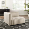 Conjure Channel Tufted Upholstered Fabric Left-Arm Chair / EEI-5491