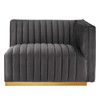 Conjure Channel Tufted Performance Velvet Right-Arm Chair / EEI-5503