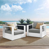 Tahoe 2-Piece Outdoor Patio Powder-Coated Aluminum Armchair Set / EEI-5751
