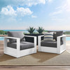 Tahoe 2-Piece Outdoor Patio Powder-Coated Aluminum Armchair Set / EEI-5751