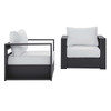 Tahoe 2-Piece Outdoor Patio Powder-Coated Aluminum Armchair Set / EEI-5751